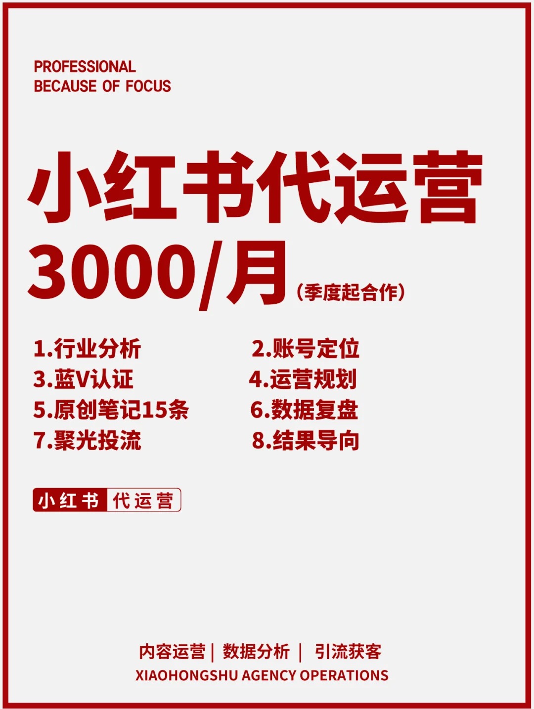 小红书代运营个人IP品牌号运营